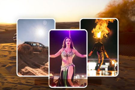 Classic red dune evening desert safari + bedouin BBQ Dinner experience