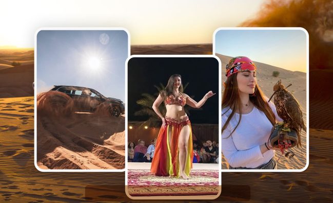 Private Classic red dune evening desert safari + bedouin  BBQ Dinner experience